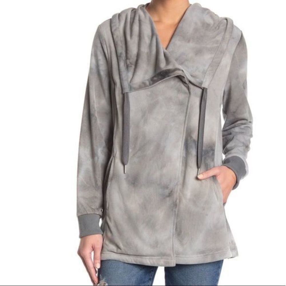 NWT - Bagatelle French Terry Draped Tie Dye Jacket